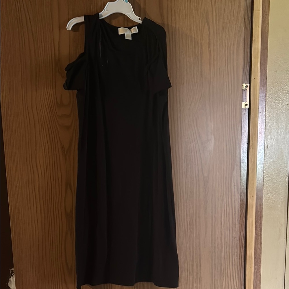 MICHAEL Michael Kors Black One Shoulder Sheath Dress